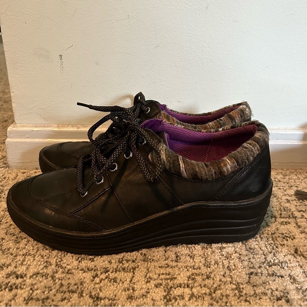 Bionica Black Gervais Leather Oxford Sneakers Size 11